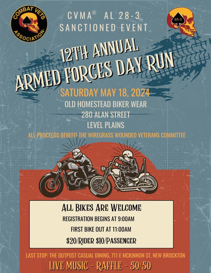 CVMA 28-3 Annual Armed Forces Day Ride