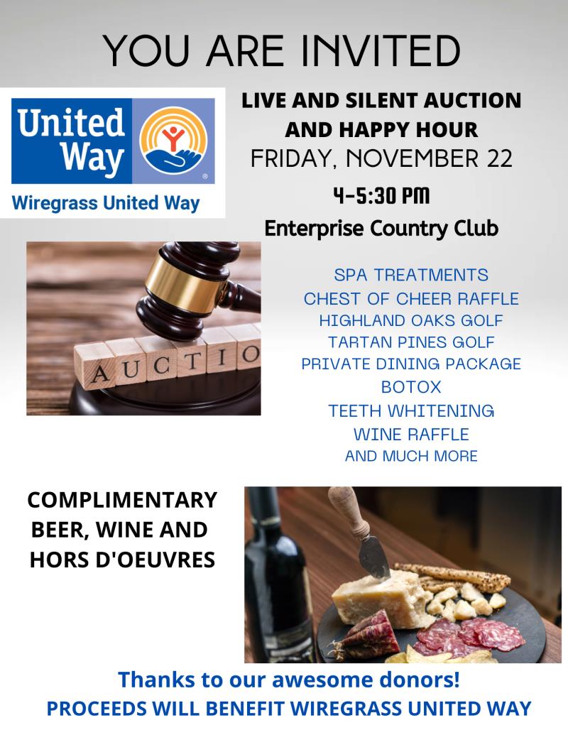 Live & Silent Auction & Happy Hour