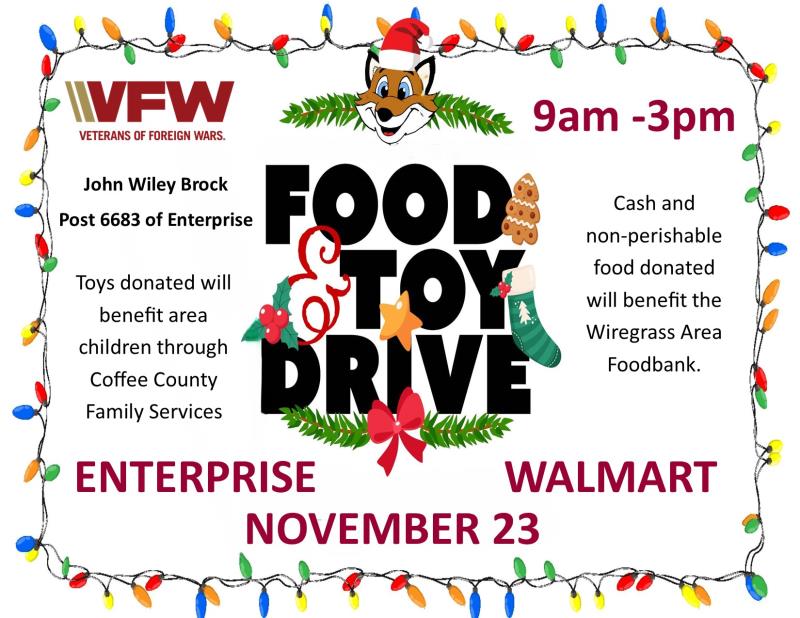 Food & Toy Drive By The VFW